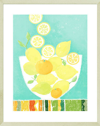 Plakat dekoracyjny do kuchni, cytryny, Dekorando