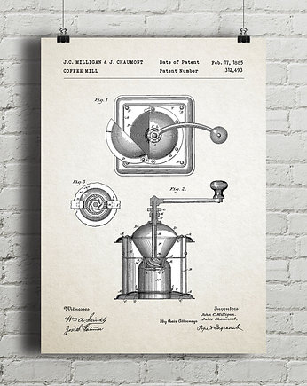 Plakat Młynek do kawy - patent, minimalmill