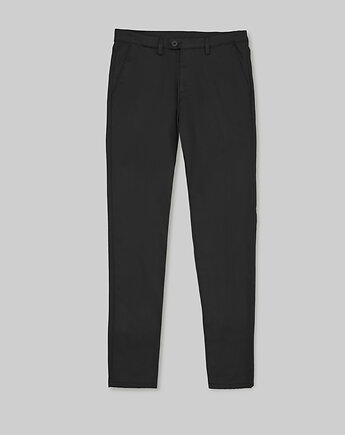 Spodnie męskie altino czarny slim fit, BORGIO