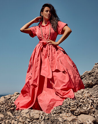 Suknia Ginette koralowa, Atelier LBE