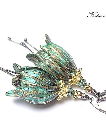 Antyczne dzwonki -mint patina, Katia i krokodyl