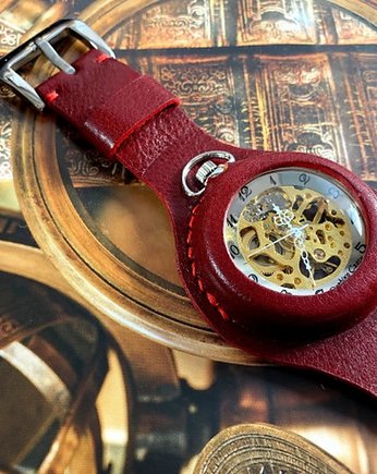 DC 039 - Silver Dragon - Sweet Red - zegarek mechaniczny, DROBINY CZASU