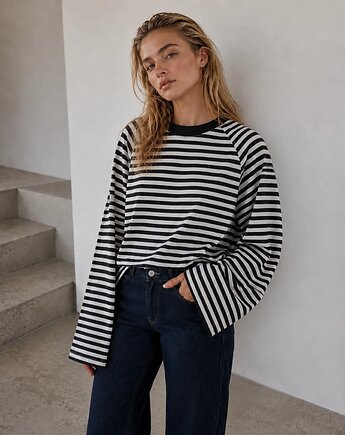 Longsleeve Chillout stripes black, Patchouli