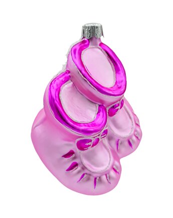 Bombka choinkowa: Buciki dziecięce: różowe, Syn Bombkarza