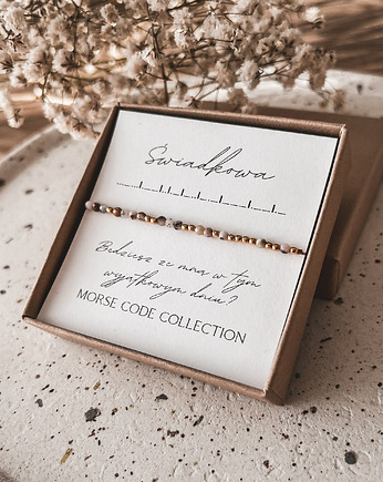 Bransoletka Świadkowa pytanie Morse Code Collection, Tiny Stone