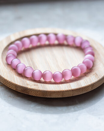 Różowa bransoletka kocie oko, All My Jewelry