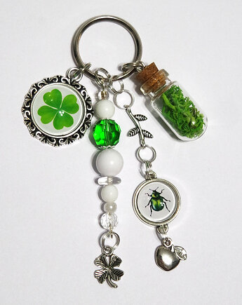 Breloczek - Koniczynka, żuczek, mech, yenoo