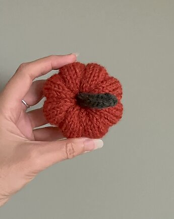 Dynia ozdobna handmade, rozmiar S, kolor ciemnopomarańczowy - 1 szt., Kocie Motki