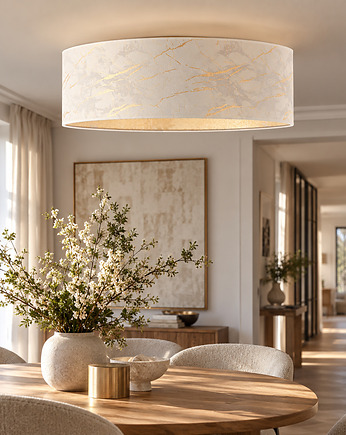 Designerska lampa sufitowa z abażurem DUBAJ MARMUR fi - 60 cm, LYSNE