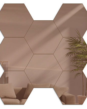 Ciekawe Lustro dekoracyjne Hexagony 8szt. -, ModernClock