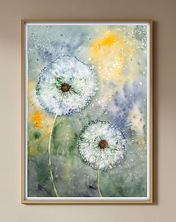 Oryginalna akwarela. Dmuchawce A3, Malgorzata Domanska