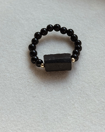 Pierścionek elastyczny Turmalin, Chmolowska Jewellery