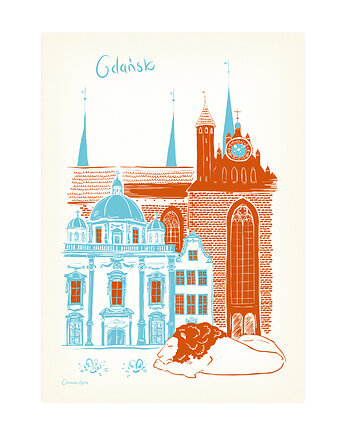 Plakat A4 Gdańsk Kaplica Królewska, Gliniana Kura