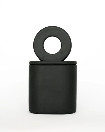 Eclipse Graphite Black - pojemnik z czarnej porcelany, Kyuka Design