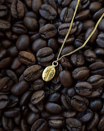 COFFEE- naszyjnik srebro złocone 24K, ISSI Jewelry