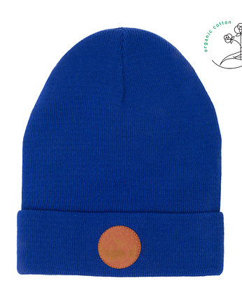 Czapka beanie z bawełny organicznej chabrowa, KABAK