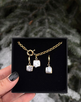 Zestaw na prezent naszyjnik i kolczyki, Chmolowska Jewellery