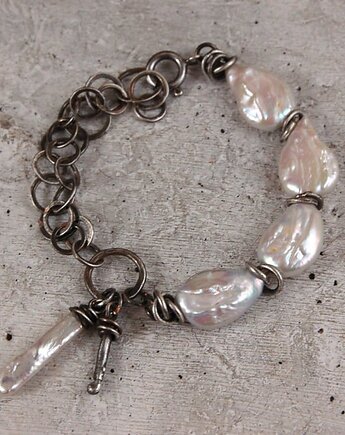 Perły - bransoleta boho