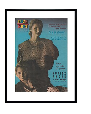 Oprawiona okładka czasopisma Przekrój z 1988 r, aut. Wojciech Plewiński, RiskyWalls
