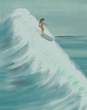 Hula surf  /40 x 30/ eko papier, Brevka