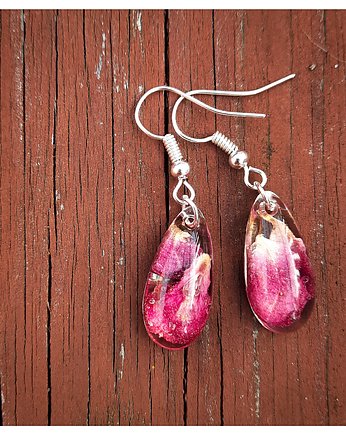 Kolczyki z jasną różą, Figa handmade accessories