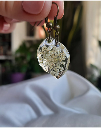 Kolczyki wiszące z dziką marchwią, Figa handmade accessories