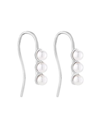 Srebrne kolczyki z perłami, OKAZJE - Prezenty na 18 dla dziewczyny