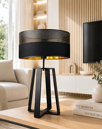 Duża lampa stołowa do salonu THOR GLAM w stylu glamour, LYSNE