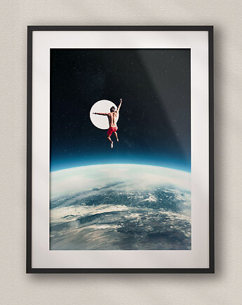 Plakat minimalistyczny Skaczemy - Kolaż Fine Art, DAPIDOKA