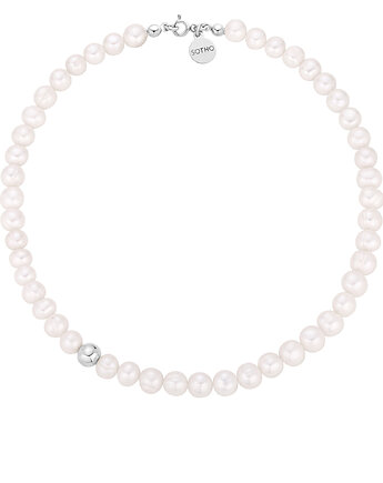 Srebrny naszyjnik z pereł naturalnych z kulką, SOTHO