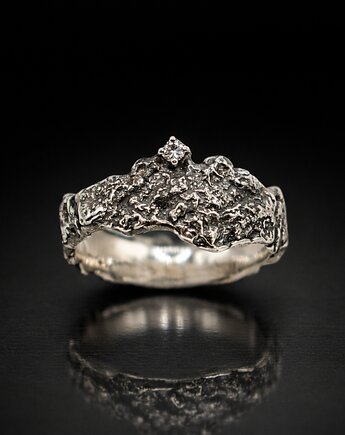 Srebrny pierścionek "Odbicie przestrzeni", LE JEWELRY