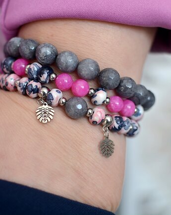 Zestaw BRANSOLETEK STONE&PINK, Beezoo