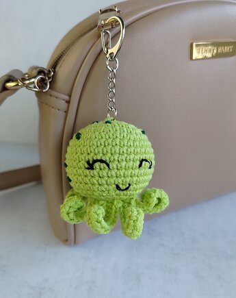 Brelok ośmiornica, Brelok do kluczy, Brelok na prezent, Brelok na szydełku, EcoToysByNastya
