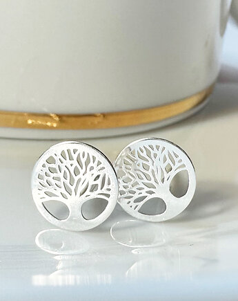 TREE OF LIFE- Kolczyki drzewko, mini sztyfty drzewa, Anemon Atelier