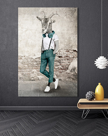 OBRAZ NA PŁÓTNIE -Kawaler Kozioł- 80x120cm, LUdesign gallery