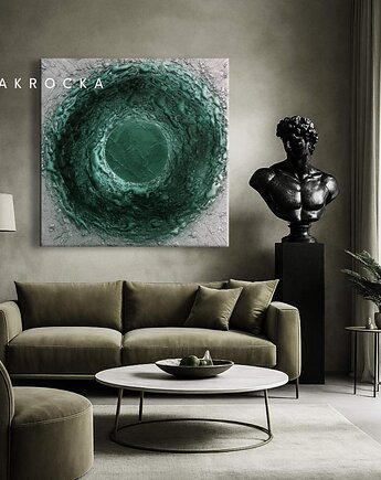 Obraz strukturalny EMERALDO   -  srebro i szmaragd, art and texture
