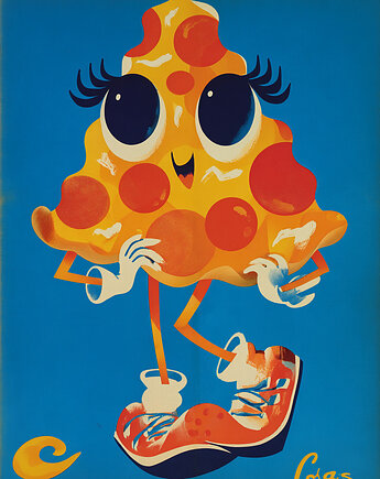 Plakat prl DO KUCHNI 30X40 miss pizza, polkastudio