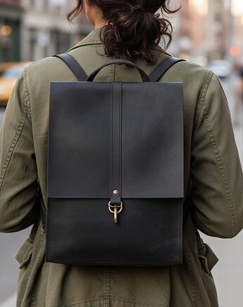 Belveder Elegancki Plecak do Pracy Biura Damski Skórzany na Laptopa DR55, Belveder