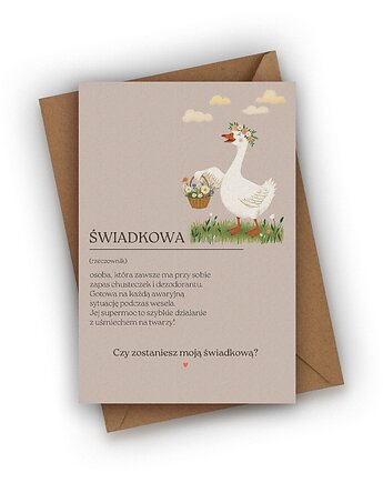 Kartka dla świadkowej- Czy zostaniesz moją świadkową?, Czarna Owca Karteczki