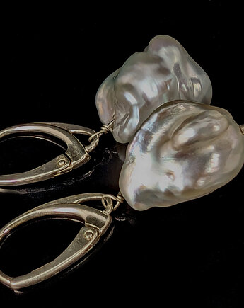 Kolczyki srebrne urocze perły, Pracownia Neores