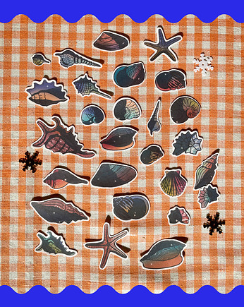 Muszle // naklejki papierowe, Mona Loves Art