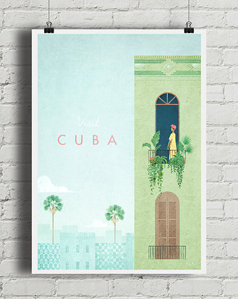 Hawana - Kuba - vintage plakat art giclee, minimalmill