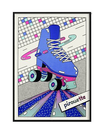 Plakat Freestyle Pirouette Rollerskate, Pracownia Witryna