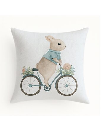 Wielkanocna poszewka dekoracyjna Zając na rowerze, Elado