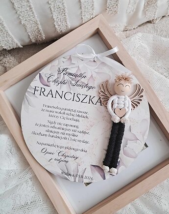 KARTKA NA CHRZEST anioł stróż pamiątka chrztu chłopca, LOO LOO DREAM