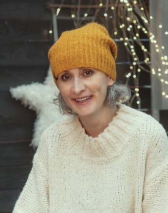 Czapka z alpaki i merynosa, Margo pracownia szydełkowa