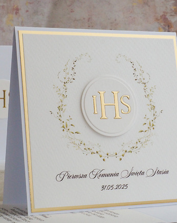 Kartka na komunię z ozdobną kopertą, 96b, Anna Art and Crafts