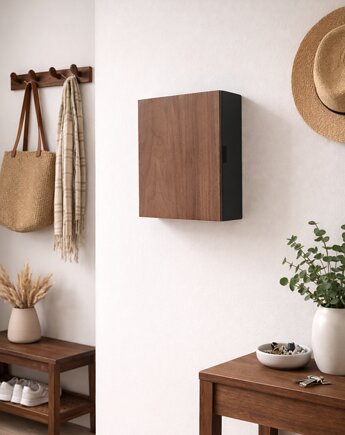 Skrzyneczka na klucze, czarny + orzech, Silva Drewniane Dekoracje