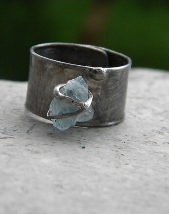 Surowy  topaz    - pierścionek, Beata Trotter