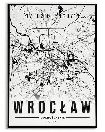 Plakat miasto POLSKA - WROCŁAW 3  obraz MAPA, Bajkowe Obrazki